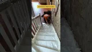 Prot&eacute;gez votre sol, votre escalier ou votre mobilier avec la b&acirc;che de protection auto adh&eacute;sive !