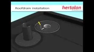 Hertalan EPDM roof drain installation