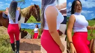 Hot Sexy Girl Horse riding 2025 #horse #horseriding #highlights #viralvideo #funny 