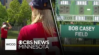 Twins help transform ragged baseball field into girls softball oasis