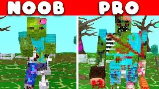 Minecraft REAL LIFE ZOMBIE HOUSE BUILD CHALLENGE - NOOB vs PRO / Animation