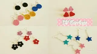 4 Different Styles of Glitter Foam Earrings - DIY Earrings