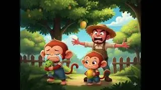 Jungle Mein Bhai Bahan Aur Aam 🥭 | Cute Monkey Story.          #funnyshorts #trending #viral #monkey