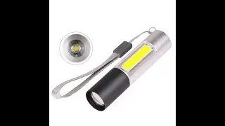 Mini LED Flashlight Zoomable USB Rechargeable Waterproof Lamps 3 Switch Modes Portable Torch Outdoor