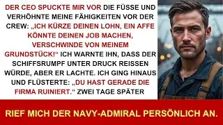 CEO kürzte Lohn: „Ein Affe kann’s!“ Navy-Rumpf riss—Admiral rief; sein Imperium sank im Meer sofort.