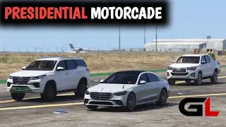 GTA 5 - Presidential Motorcade | President Michael Arrives at Police Headquarters 