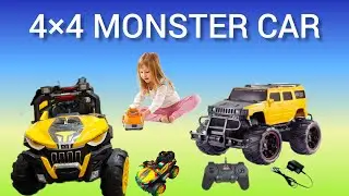 4&times;4 monster car 🚘 || Manual plus remote control बैटरी से चलने वाली कार #remotecontrol #youtubevideo