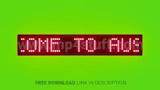 Welcome to Austria Scrolling Red Dot Matrix LED Text Animation on Green Screen Seamless Loop
