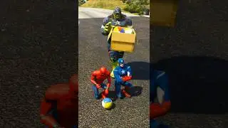 Captain America - Bad Father With son Toys Friend | Spider-Man and vs Thanos | Hulk help Spider-Man
