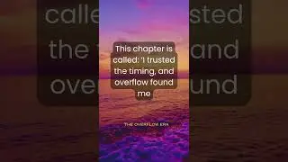 Welcome to your overflow era. Trust it! ✨ #affirmation #inspiration #quotes