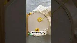 Sunflower Embroidered Tote Bag 🌼 Hand Embroidery tutorial for Beginners by Gossamer