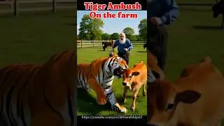 Tiger Attack Baby Cow‼️Brutal End For the Predator #animalshorts #shorts