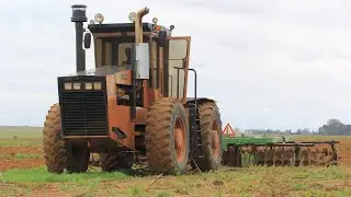ACO 250 with V8 twin turbo +  straight pipes sound + disc harrow in South Africa +++ TAKE  II