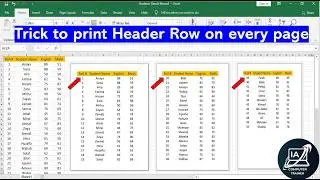 How to Print Header Row on Every Page in MS Excel | Repeat Header Row on Every Page
