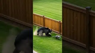 He followed the cat HOME?! 🏠🐻 #fail #cuteanimals #unexpected