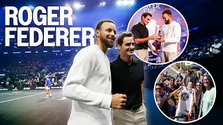 Stephen Curry Linked Up With Roger Federer & Fans Showed Out