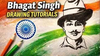 Bhagat Singh Drawing 🇮🇳 | Easy Step-by-Step Sketch Tutorial #republicday #india #drawing #2026 #art 
