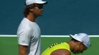 Rafael Nadal training with Fernando Verdasco at US Open 2017. (Full HD/60fps)