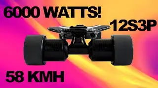 6000 Watts - 12s3p - 58kmh Electric Skateboard - ONSRA BLACK Carve