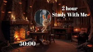 50/10 Pomodoro Study Timer for Deep Focus/No Music, Only Cozy Rain Sounds/No Loud Bell