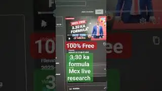 3.30 ka formula by mcx live research Trending shorts🔥#exposed #mcxliveresearch #optionstrading
