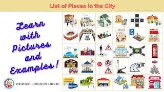 List of Places in the City | English Vocabulary | Learn English #vocabulary #english