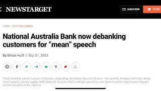 National Australia Bank to debank customers who use &ldquo;mean spEEch&rdquo;!