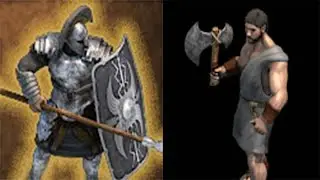 Gladiator: 1  Centurion vs 50 Axeman in AOE game