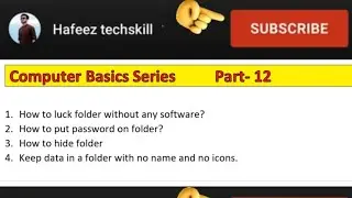 How to hide data without any software  | How to put on folder | how to change icon of folder
