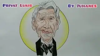 How to draw the caricature of Harrison Ford for the beginners 1548 (Privat Lukis)