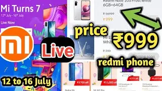 MI Store 7th anniversary day special offer today live in telugu |under ₹999 best phone COD available