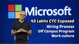 Microsoft 43 Lakhs CTC Exposed | Hiring process | Work culture | Off Campus | by The One Company