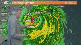 HURRICANE FLORENCE: The eyewall is onshore in North Carolina