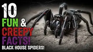 10 забавных и жутких фактов о чёрных домашних пауках! 🕷️
