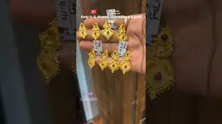 👌wow'only 4,5 grams gold fancy earrings designs/Latest gold earrings designs