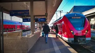 Germany, Nürnberg, S-bahn train ride from Hauptbahnhof to Dürrenhof