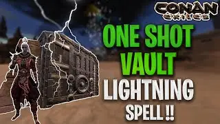 Lightning Spell Can One Shot A Vault !?- Raid With Magic In Conan Exiles Update 3.0 - Tutorial EP 1