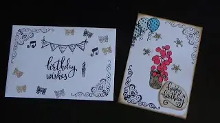 Carte 95 % Action avec embossage &agrave; chaud &agrave; l'encre versafine et astuce encre stazone