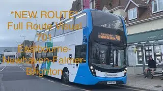 *WITHDRAWN* (Time Lapse) 701 Eastbourne-Newhaven-Falmer-Brighton Route Visual 13/05/24