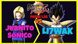 DBFZ - JUANITOSONICO vs LI7WAK matches (A18, Blue Goku, Trunks vs Blue and Base Vegeta, UI Goku)