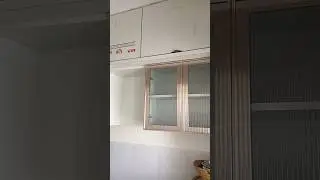 kitchen storage rose gold profile Door with footer glass