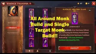 Monk Builds That I Run! Live Gameplay of Builds! Also Some Ereban Tips!