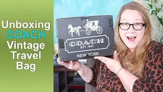 UNBOXING: Beautiful Vintage Coach Stewardess Bag in British Tan || Autumn Beckman