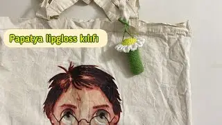 Örgü papatya lipgloss ve çakmak kılıfı 💖 Crochet daisy lipgloss and lighter holder