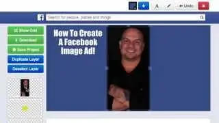 Facebook Image Ad Creator with Built In Grid Tool