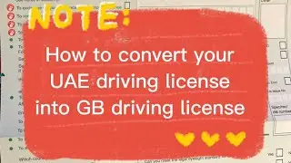 Exchange UAE driving license in to UK driving license