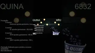 Resultado QUINA 20/09/2025. Concurso 6832. O premio estimado &eacute; de R$&nbsp;2.800.000,00.