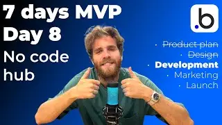 #7daysmvp, day 8. Development. #mvp in 7 days with #bubble for: No-code hub #inocode