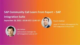 Обучение у эксперта: SAP Integration Suite (Северная и Южная Америка) | SAP Community Call