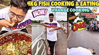 4Kg Fish Village Cooking & Eating | Live accident Truck Palti😱 | Kanda Lovers Recipe
